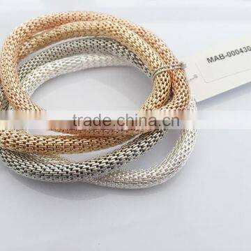 FASHION 4 ROWS 6 MM MESH CHAIN BRACELET