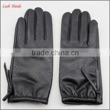 driving police leather hand gloves women thin leather gloves