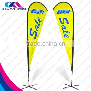 ourdoor promotion double side stand feather beach fly banner