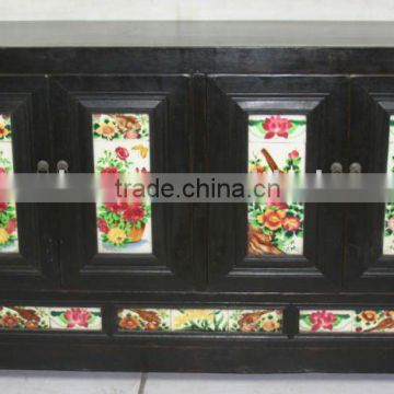 Chinese antique beautiful Tibet cabinet ceramic tile