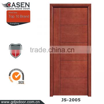 Top fashion new nature teak wood main door designs flat wood door in guangzhou