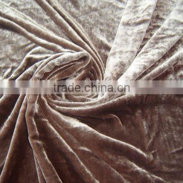 crushed washed silk velvet fabric
