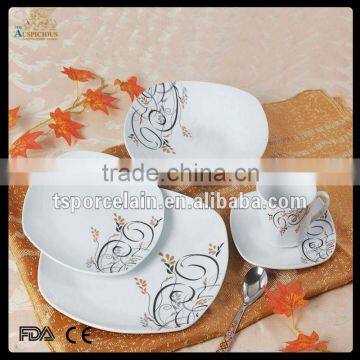 20pcs square new bone china dinnerware