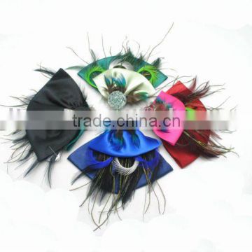 peacock feather hair clip