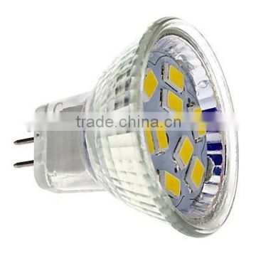 MR11 4W 9x5730SMD 400-430LM 2700-3000K Warm White Light LED Spot Bulb (12V)