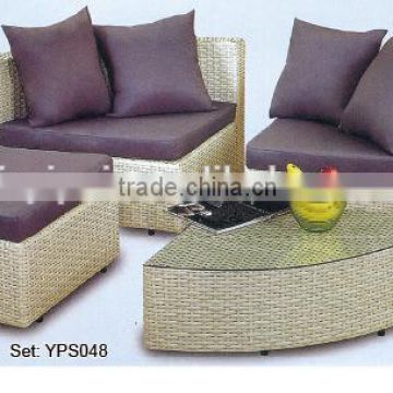 00 patio furniture outdoor new design comfortable round rattan sectional sofa set YPS048