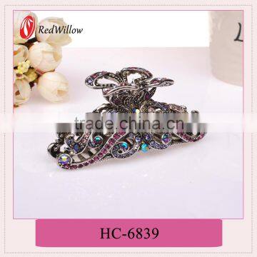 Wholesale china trade golden color metal hair claw