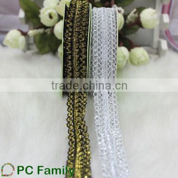 5/8 Hot sale gold silver metallic elastic ribbon