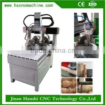 HS6090 4 axis engraving 3d cutting machinery carving cnc wood router machine
