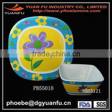 Melamine square dinnerware sets