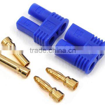 2.0mm gold plated bullet connector with EC2 plastic housing for lipo battery