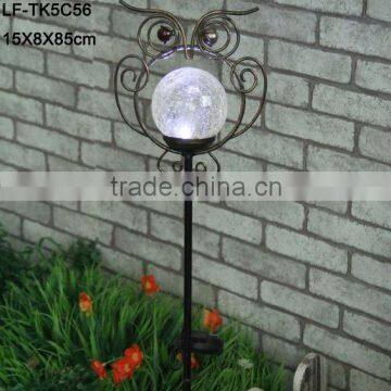Iron Owl garden stake with solar product