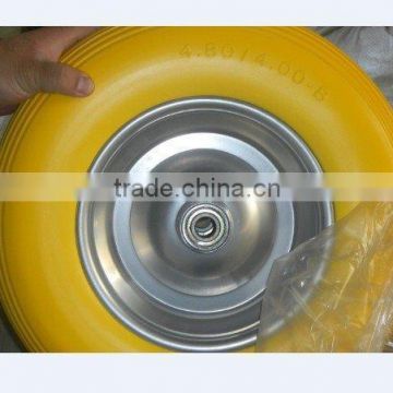 high quality wheelbarrow rubber wheel 400-8 PU