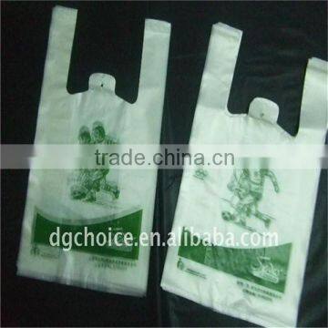 100% HDPE/LDPE Raw Material Cheap Plastic T-shirt Bag/ Vest Carrier Bag