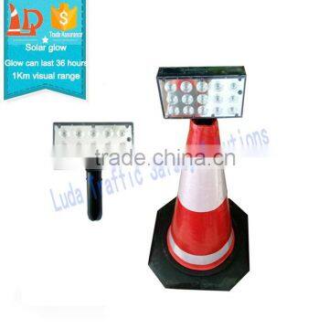 Solar powered led night lights for traffic safety