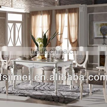 modern MDF high glossy marble Top dining set