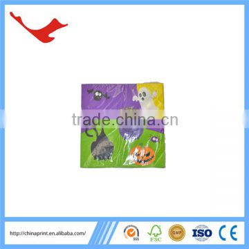 010 wholesale ghost printed paper napkins for halloween