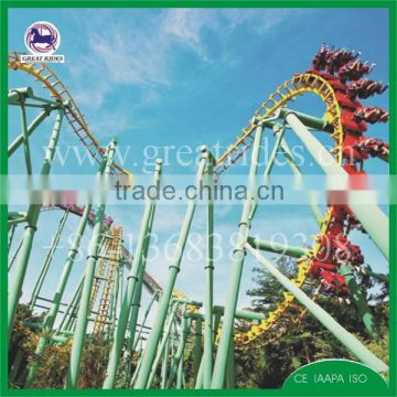 more thrill amusement park equipment large suspended roller coaster on hot sale