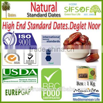 Natural Standard Dates. High Quality Dates "Deglet Noor" Category. Standard Dates Fruit 1 Kg (2.2 Lbs)