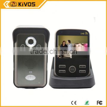 2.4Ghz 300meter kivos kdb300 door phone video With Pir Auto-detection Recording