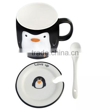 Coffee Mug Tea Milk Cup 11 oz with penguin design