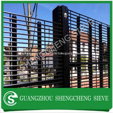 Mexico vandalism resistance galvanized steel security water Treatment works fencing with barbed wire top
