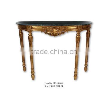 French Style Green Marble Console Tables For Sale