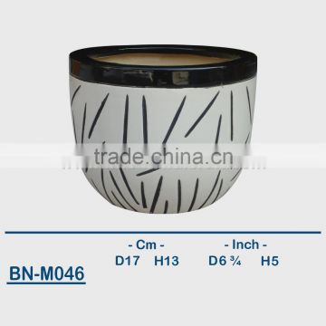 Vietnamese Ceramic Hand Carved Mini Flower Pot BN-M046