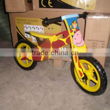 2015 hot sale kids wooden bicycle,popular wooden balance bicycle,new fashion kids bicycle W16C078-D11