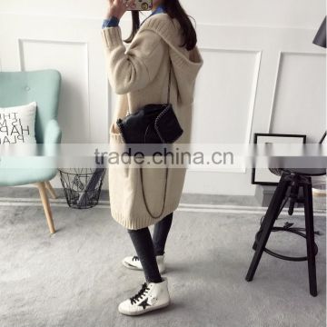 Hooded cardigan sweater coat Korean female and 2017 new spring all-match sweater