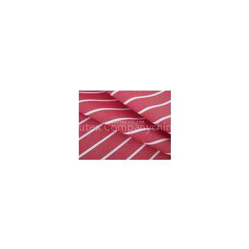 100% Cotton Yarn Dyed, Red White Stripe Plain Weave Fabric