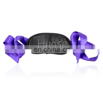 Sexy Black Blindfold With Purple Ribbon Tie Blindfold Adult Novelty Product Sex Toy