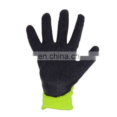 HDD In stock yellow custom pattern soft fitness polyester kids gardening gloves