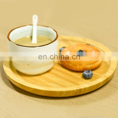 Durable Dishes & Plates Different Size Kitchen Round Rectangle Reusable Natural Bamboo Serving Plate Plates