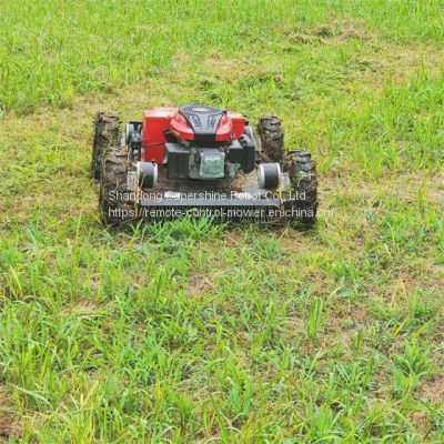 remote control mower with tracks, China remote control bank mower price, remote control hillside mower for sale