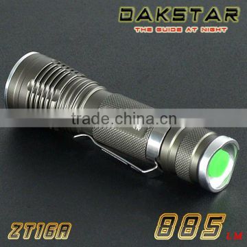 DAKSTAR ZT16A CREE XML T6 885LM 18650 Aluminum Rechargeable LED High Power Focusing Flashlight