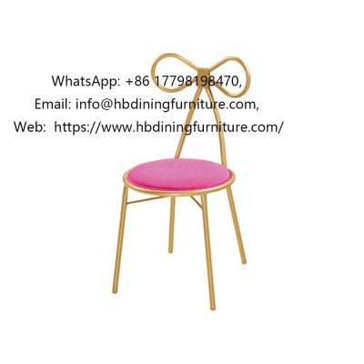 Internet celebrity wire bow velvet dining chair
