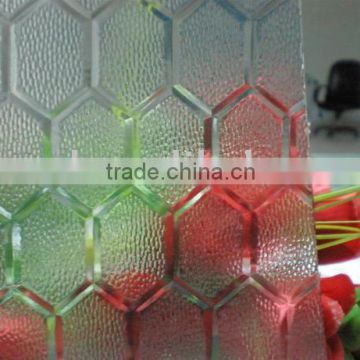 Clear Beehive Patterned glass/ Toughened glass /Insulated glass