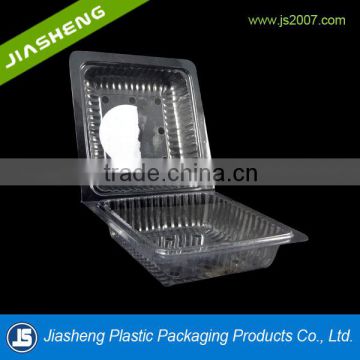 Wholesale square disposable blister plastic fruit packaging containers with punching holes                        
                                                Quality Choice