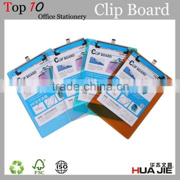 Plastic Clip Board With Strong Metal Clip A4 Paper Clip File Folder Writting Pad
