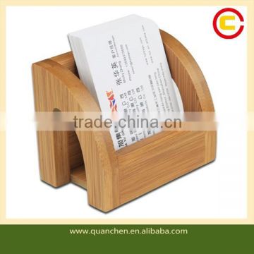 Customized bamboo name card stand