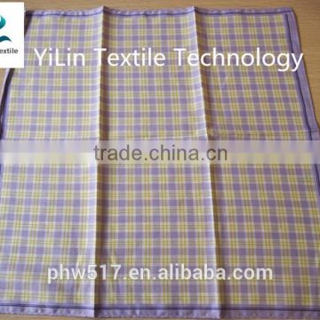 NO43 High quality 100% cotton handkerchief colours plaid satin handkerchief