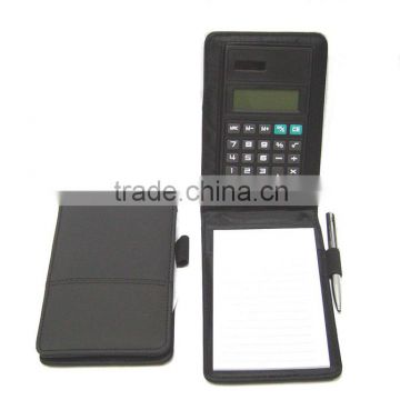 Imitation Leather Bound Palm Size Jotter with calculator