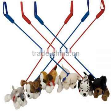Pet Toy Plush Dog With Plastic Stick For Pet Teaser