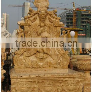Great hand carved figure wall fountain pump