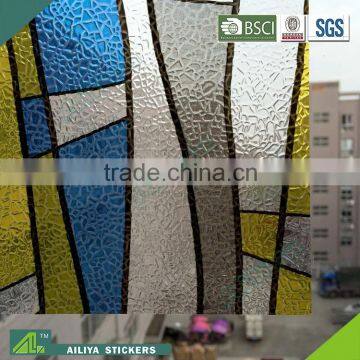 BSCI factory audit non-toxic vinyl pvc new design decorative adhesive waterproof brume window film