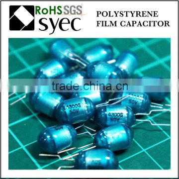 Tight Tolerances Radial Lead 471J 50V Polystyrene Film Capacitor
