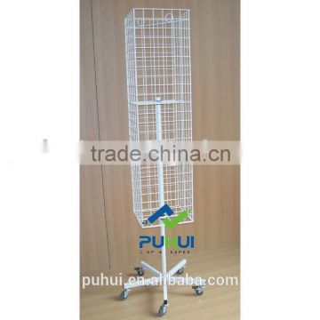 four sides metal wire revolving display stand with latest design