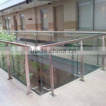 well hole stainless steel plate post glass balustrades