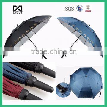 UV Two Layers Windproof Promotional Auto Open Golf Size Umbrella